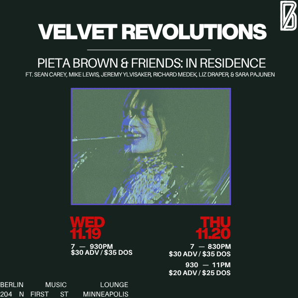 Pieta Brown’s Velvet Revolutions Illuminate Berlin