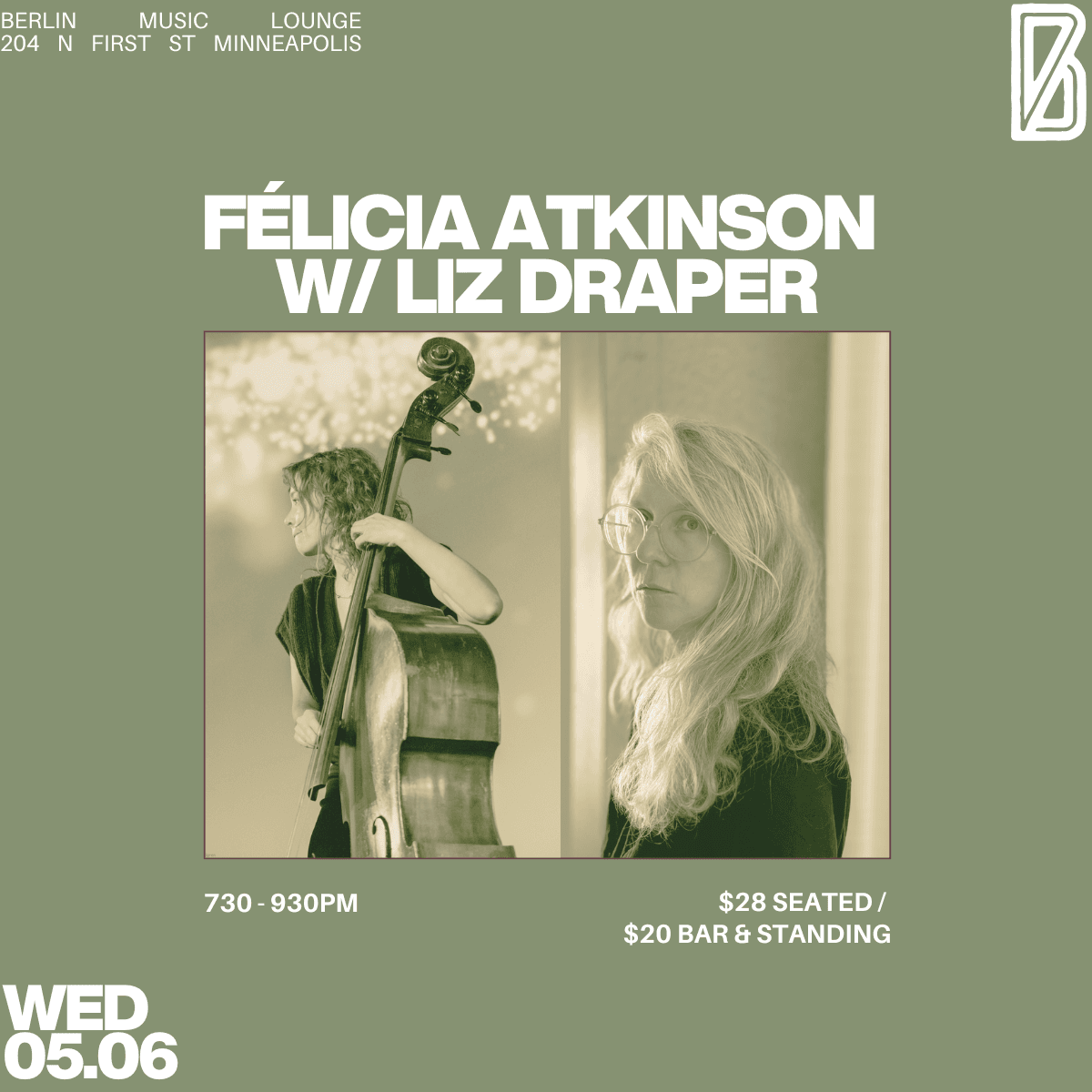 Display ad for Berlin; Felicia Atkinson with Liz Draper